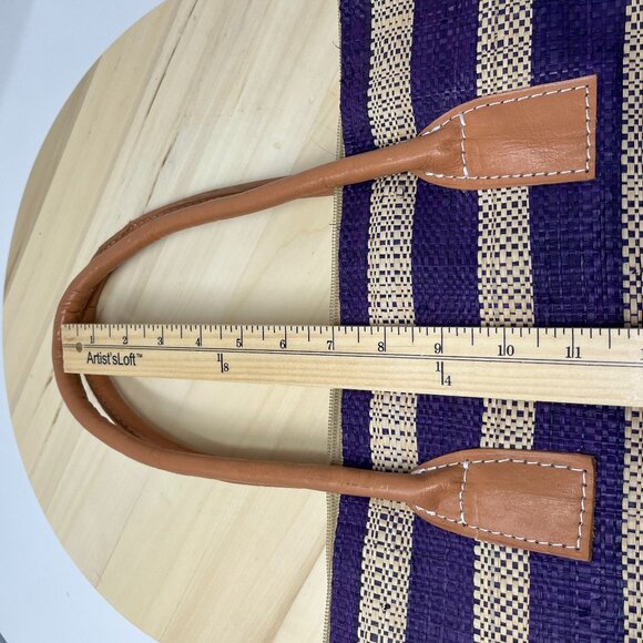 Shebobo Raffia Tote with Leather Handles - Picture 8 of 8